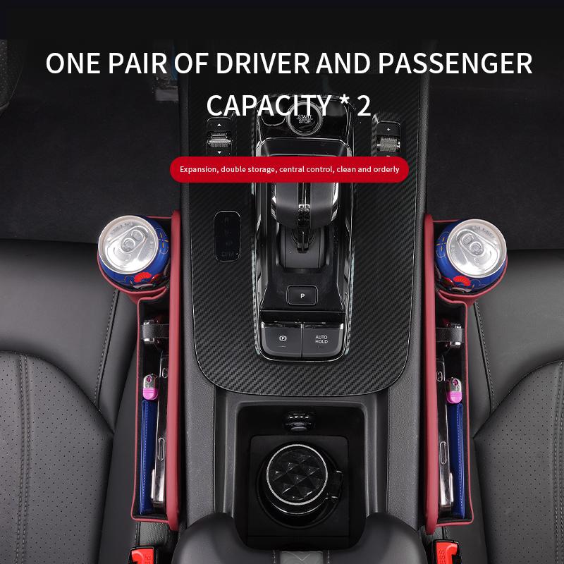 2025 New Car Storage And Finishing Leather Seat Gap Storage Box For Skoda Citigo Kamiq Karoq Kodiaq Octavia Scala Yetl Fabia Rap