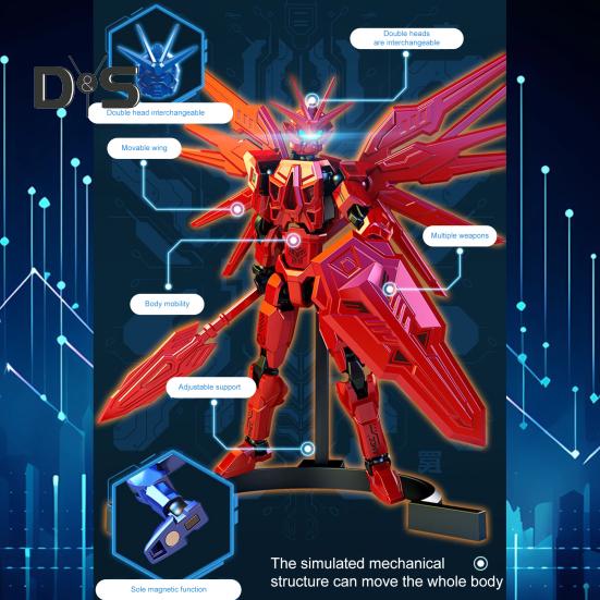 Robot Action Figure with Accessories Movable Joints Robot Model Toy Articulated Dummy Figurine Home Office Decoration Ornament