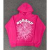 Heavy fleece foam print spider web hoodie sports casual sweater sweatpants set