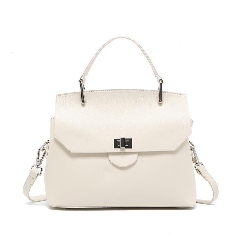 Leather women's bag tote bag new retro niche handbag women's commuter shoulder bag messenger bag