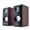 Wooden Speakers USB Powered 3.5MM Audio Jack Surround Sound Wooden Wired Loudspeakers Computer Speakers for Laptop Smartphones