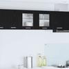 Hanging Cabinet Black Oak and White 80 X 31 X 40 Cm