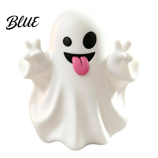 Cute Ghost Figurine Halloween Figurine Mini Cartoon Statue Little Spooky Small Vinyl Statue Desktop Ornament for Tiered Tray Home Table Decor Matte
