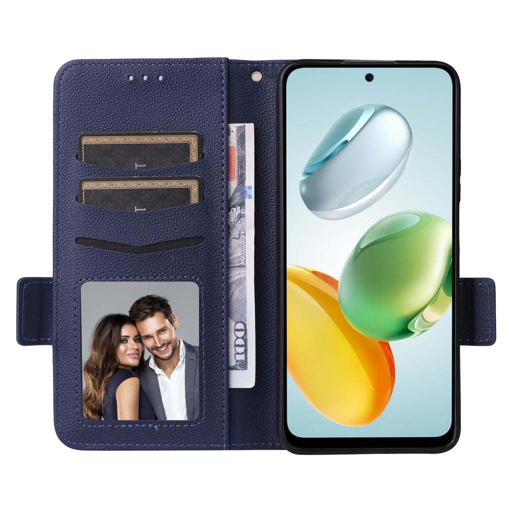 For Honor X7c 5G/X7c 4G/200 Smart 5G/Play 60 Plus 5G/Play 9T Case with Wrist Strap Litchi Texture PU Leather Wallet Phone Cover