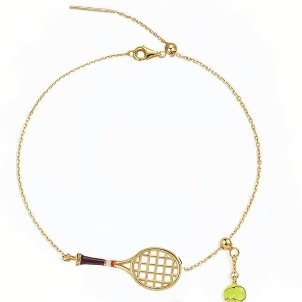 Lightweight Sporty Necklace Handwoven Couple Hand Chain Fashion Tennis Racket Bracelet Unisex