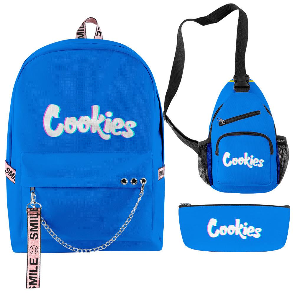 Cook 3D Digital Color Printing Set Oxford Cloth Waterproof Backpack Student Bag