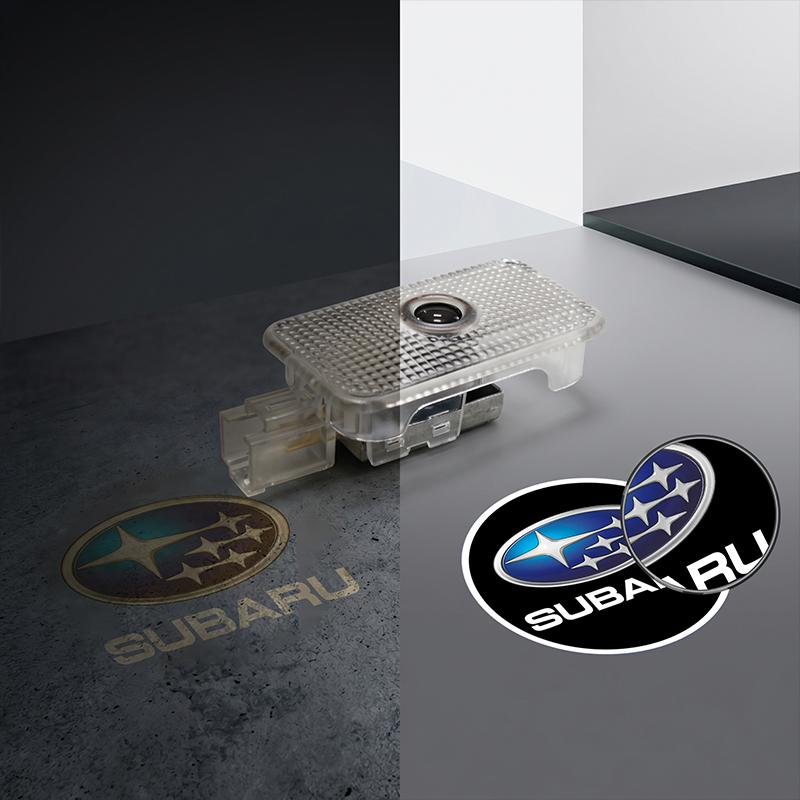 2pcs HD Led Welcome Light Car Door Projector Lamps Car Accessories For Subaru Forester SG5 SH SJ Impreza XV Legacy Outback WRX STI GC8 Tribeca