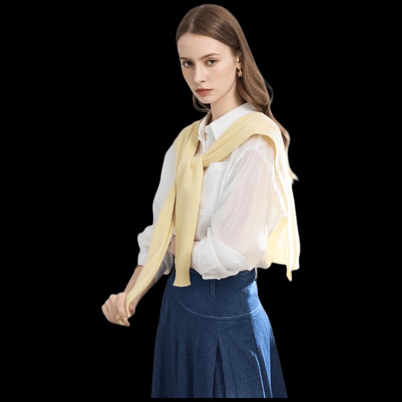ELLE 100% Wool Knitted Shawl