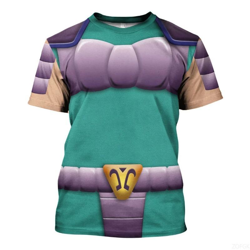 

3D Fashion New Cartoon Anime Saint Seiya Printed Short Sleeved Summer Casual Comfortable Round Neck T-shirt L