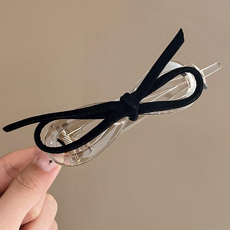 Velvet Bow Hair Clips Twist Clamp For Women Hair Claw Back Head Updo Elegant Hairpin Hair Accessories Female Headwear