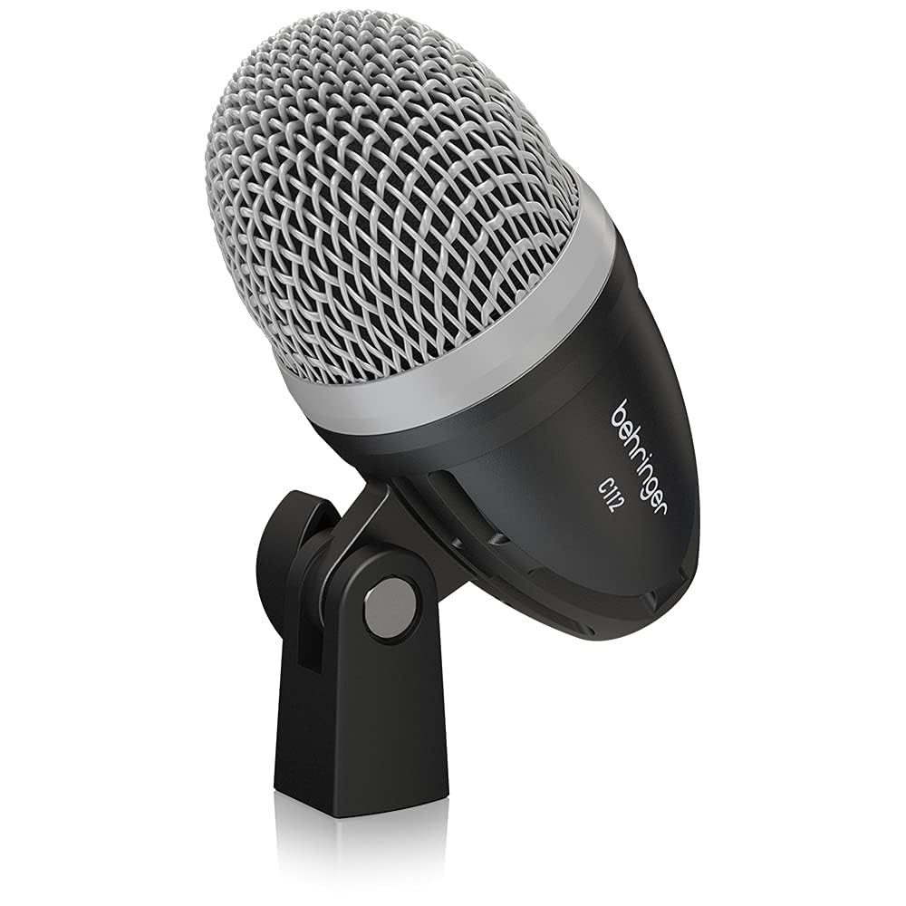 

Динамический микрофон для бас-барабана Behringer C112 с большой диафрагмой, суперкардиоидной диаграммой направленности, прочным литым металлическим корпусом и 58 микрофоном