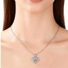Women's Heart of the Ocean Korean Style Necklace - Simple Heart Pendant, Perfect for Couples & Valentine's Day Gifts