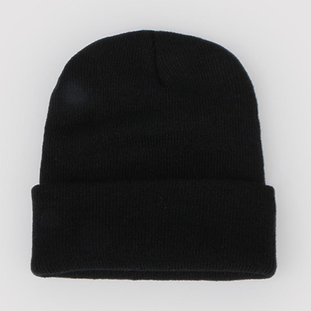 Paar Frauen Männer Mode Winter Warm Einfarbig Mode Wolle Strickmütze Mütze Beanie