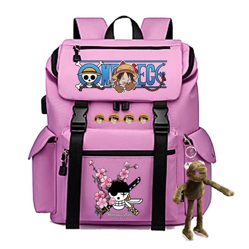 2024 Cross-border New Popular ONE PIECE Cartoon Pattern Backpack College Student Large-capacity Laptop