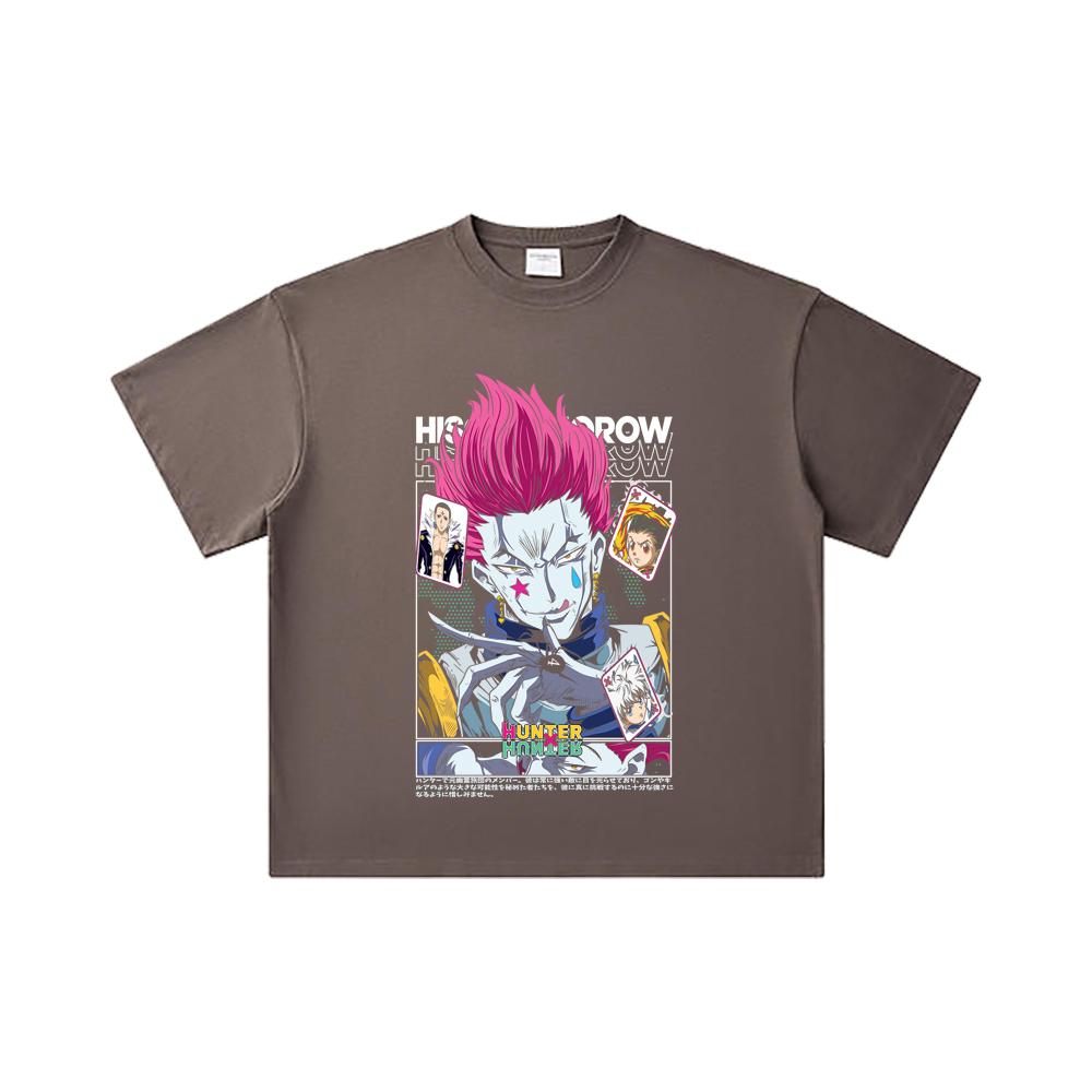 260 GSM Double Yarn 32 Count 100% Cotton HXH V3 Hisoka Print Unisex Heavy Cotton T Shirt