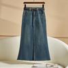 Elegant Women's Midi Fishtail Denim Skirt - New Spring 2026 Design