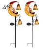 Waterproof Metal Yard Decorations Solar Christmas Garden Stake Light, 31.5 Inch Santa Snowman LED Pathway Lights, Outdoor Stakes Landscape Lighting