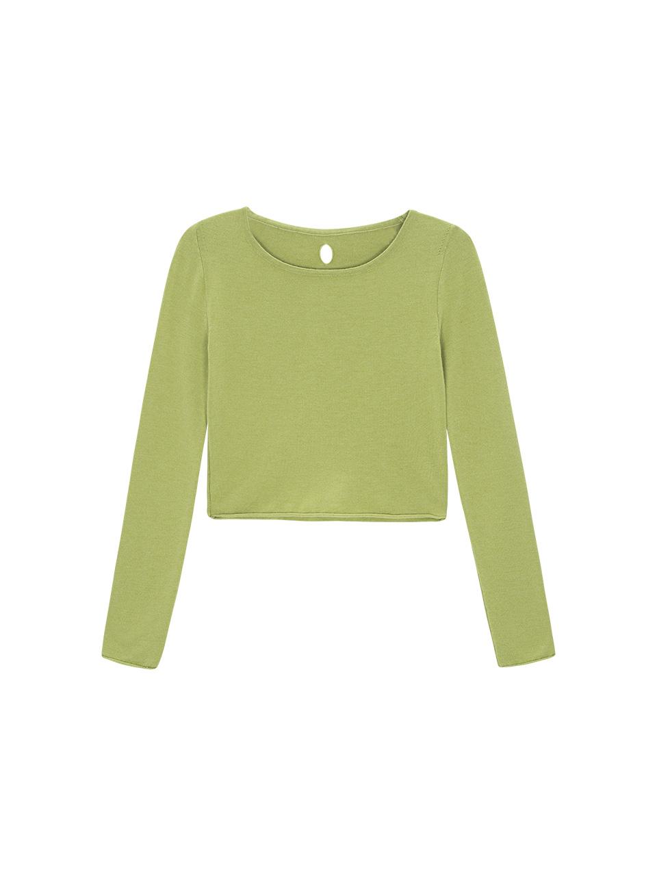 Salad Basket Back Cut Out Knit - Olive