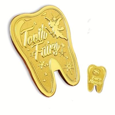 Hada de los Dientes Dientes Cambiando Monedas de Oro Regalo para Niños Niños Dientes Cambiando Colección Monedas Monedas Chapadas en Oro