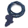 Arrival Africa Map Necklace For Men And Women Wooden Pendant Bead String Necklace Hip Hop Jewelry