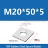 304 Stainless Steel Thickened Square Washer for Curtain Wall (M4-M16)