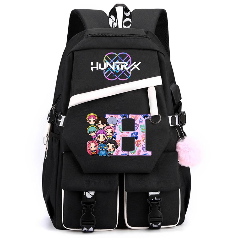 26 Liter Angielski K-pop Demon Hunters Nadrukowany Plecak o Dużej Pojemności dla Nastolatka Ucznia Dziewczyny Chłopca Torba Szkolna Torba na Książki Kobiety Wodoodporna Torba Podróżna