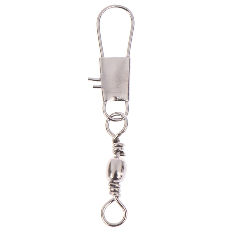 Barrel Swivels Rings Fishing Line Connector With Interlock Fishing Lure