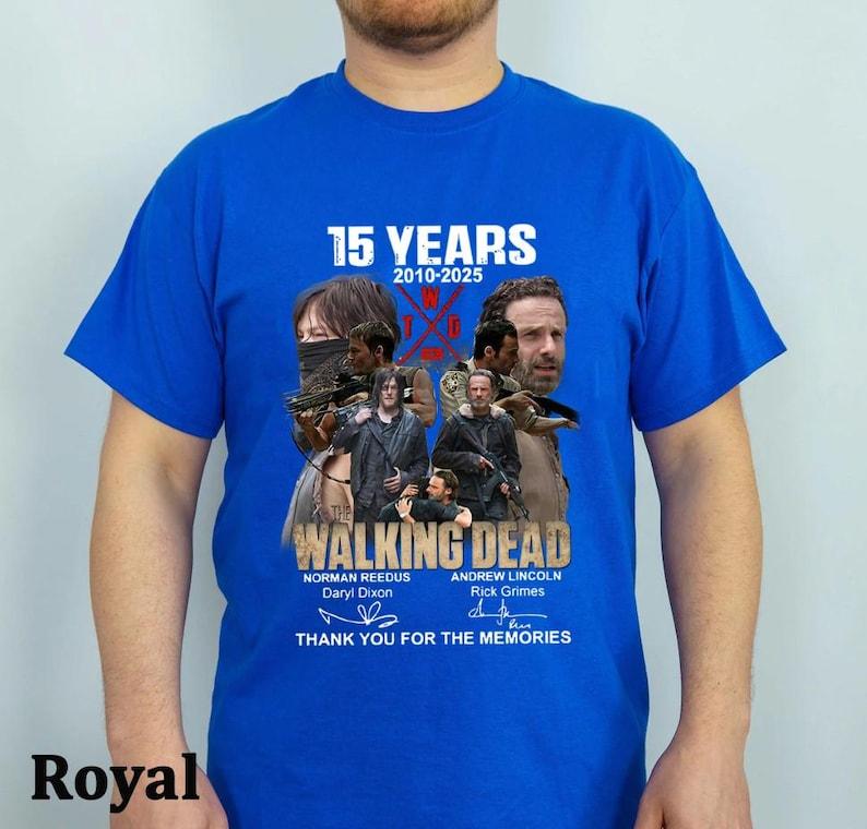 Years The Walking Dead Rick Grimes and Daryl Dixon Anniversary Shirts Walking Dead Characters Unisex Shirt S