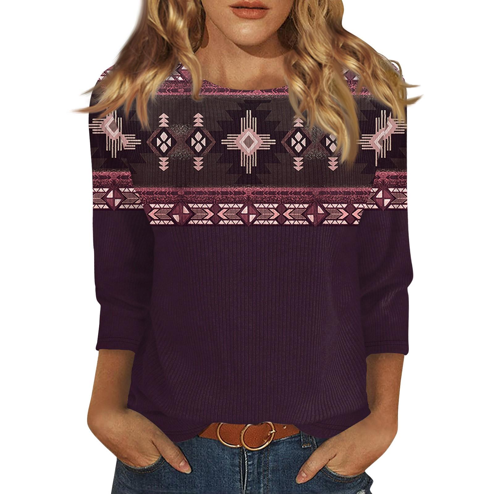 

Женская модная повседневная футболка с круглым вырезом и рукавом три четверти с принтом, топ XL белый