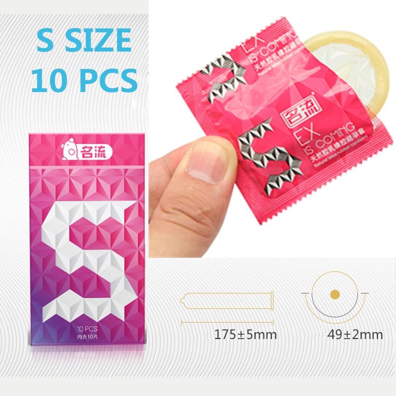 58pcs Condoms for Man Delay Small Size 49mm Natural Latex Spike Dotted Condoms Sex Products