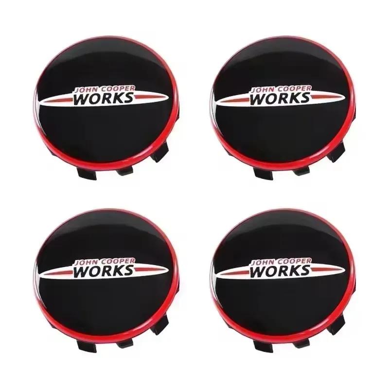 4pcs 54mm 56mm For Mini Cooper One S JCW R53 R55 R56 R57 R60 F55 F56 Car Wheel Center Hub Cap Badge Emblem Sticker