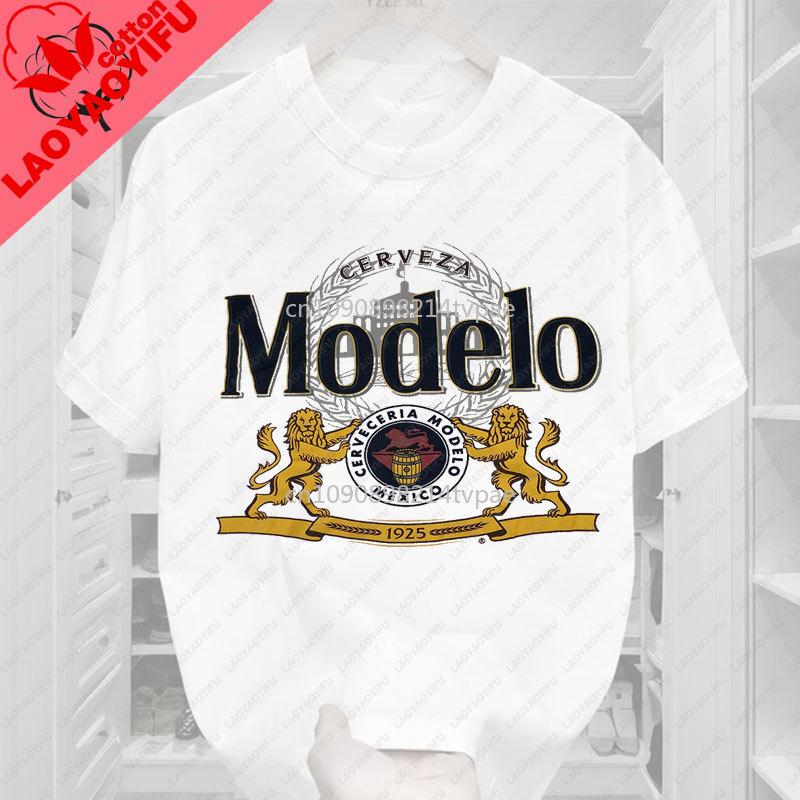 Mexiko Cerveceria Modelo T-Shirt Oktoberfest Bier Klassischer Retro-Stil Streetwear Bedruckte Grafik-T-Shirts Unisex Bier Cerveza Tee