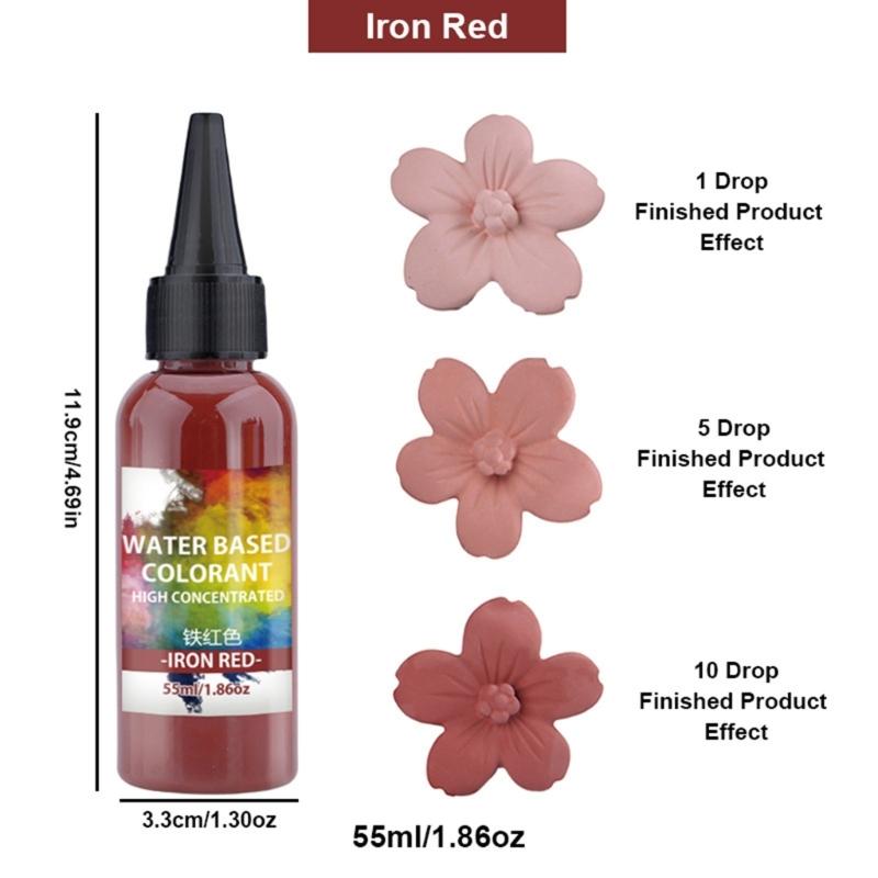 55ml Water Soluble Resin Dye for Craft Safe Colorant for Plaster Cement Vibranting Long Time Use Pigment