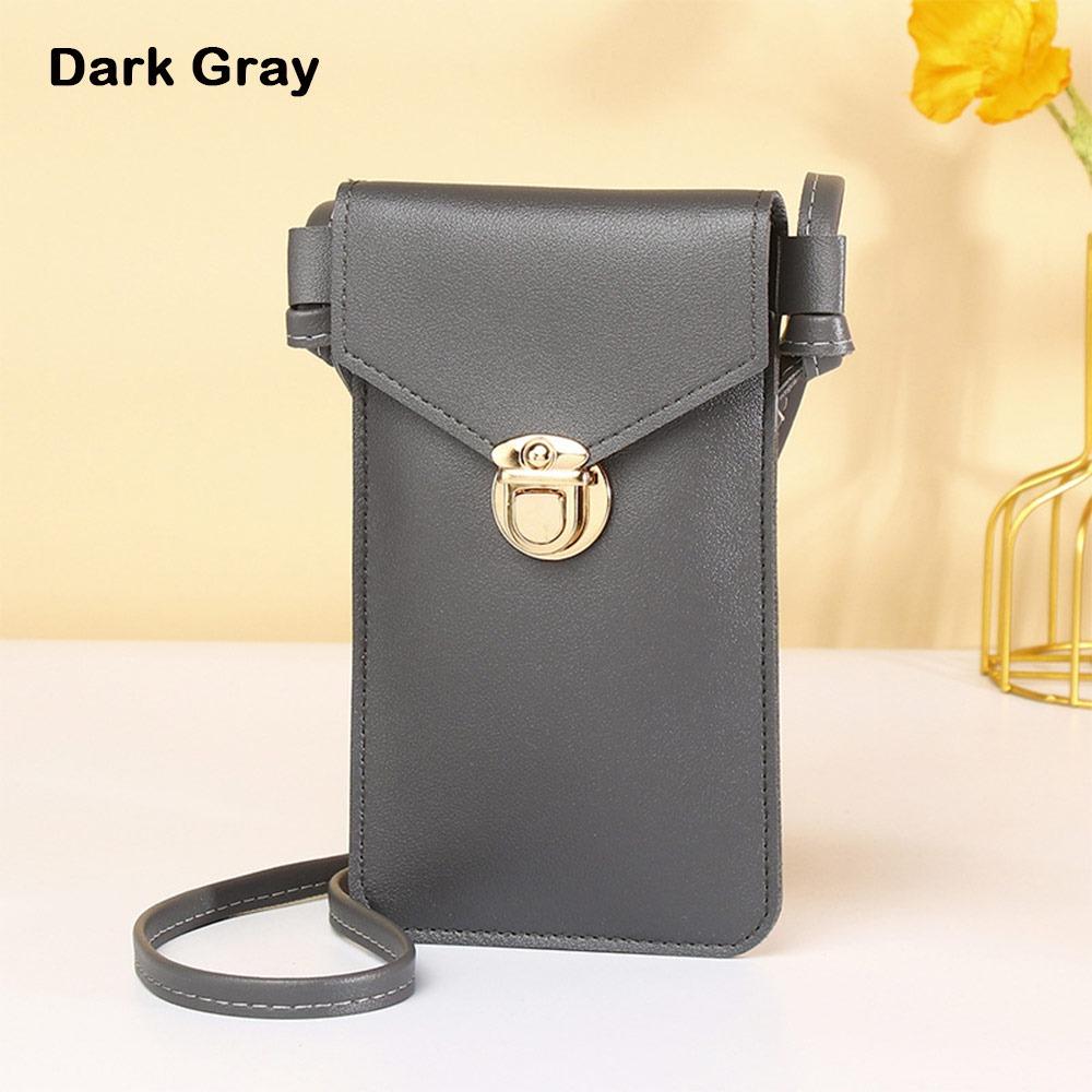 

Многофункциональные наплечные держатели для карт, сумки кроссбоди из ПУ кожи, новые кошельки, женские темно-серого