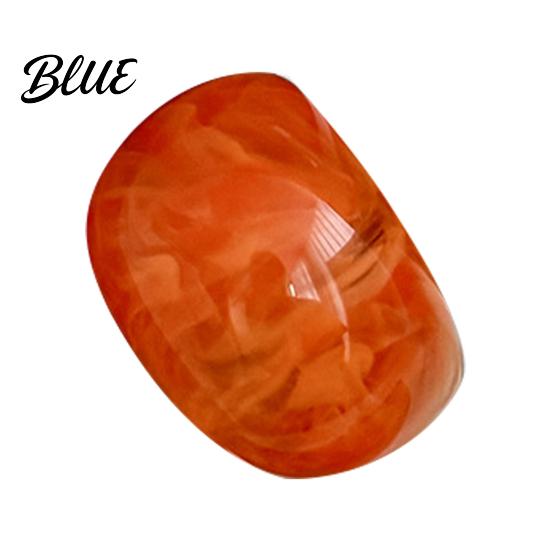 Retro Ring Jelly Texture Finger Ring Transparent Resin Round Layered