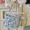 Japonská Průhledná Ita Kabelka Dámská Anime Přenosná Velkokapacitní Dívčí Taška přes Rameno Tote Nylonové Crossbody Tašky ItaBag