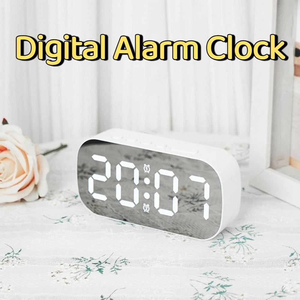 Temperature Display Electronic Table Clock Quiet LED Digital Clock Creative Sleep Timer  Bedroom
