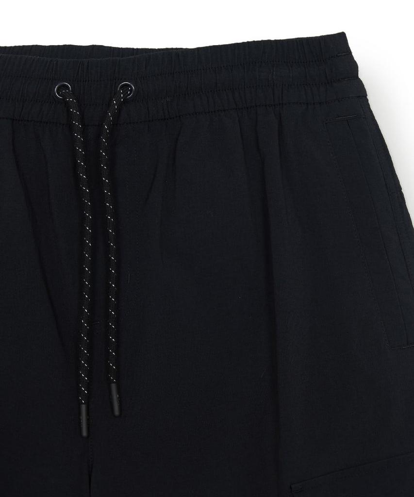 Emelbi Gorpcore Cotton Touch Volume Cargo Bermuda Shorts Ny (Black)