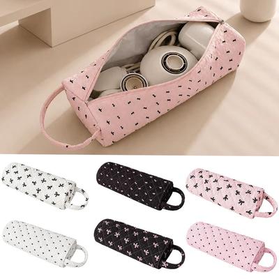 Large Capacity Hair Dryer Storage Bag With Handle Dustproof Curler Storage Bag Lightweight Bow Hair Dryer Protective Case