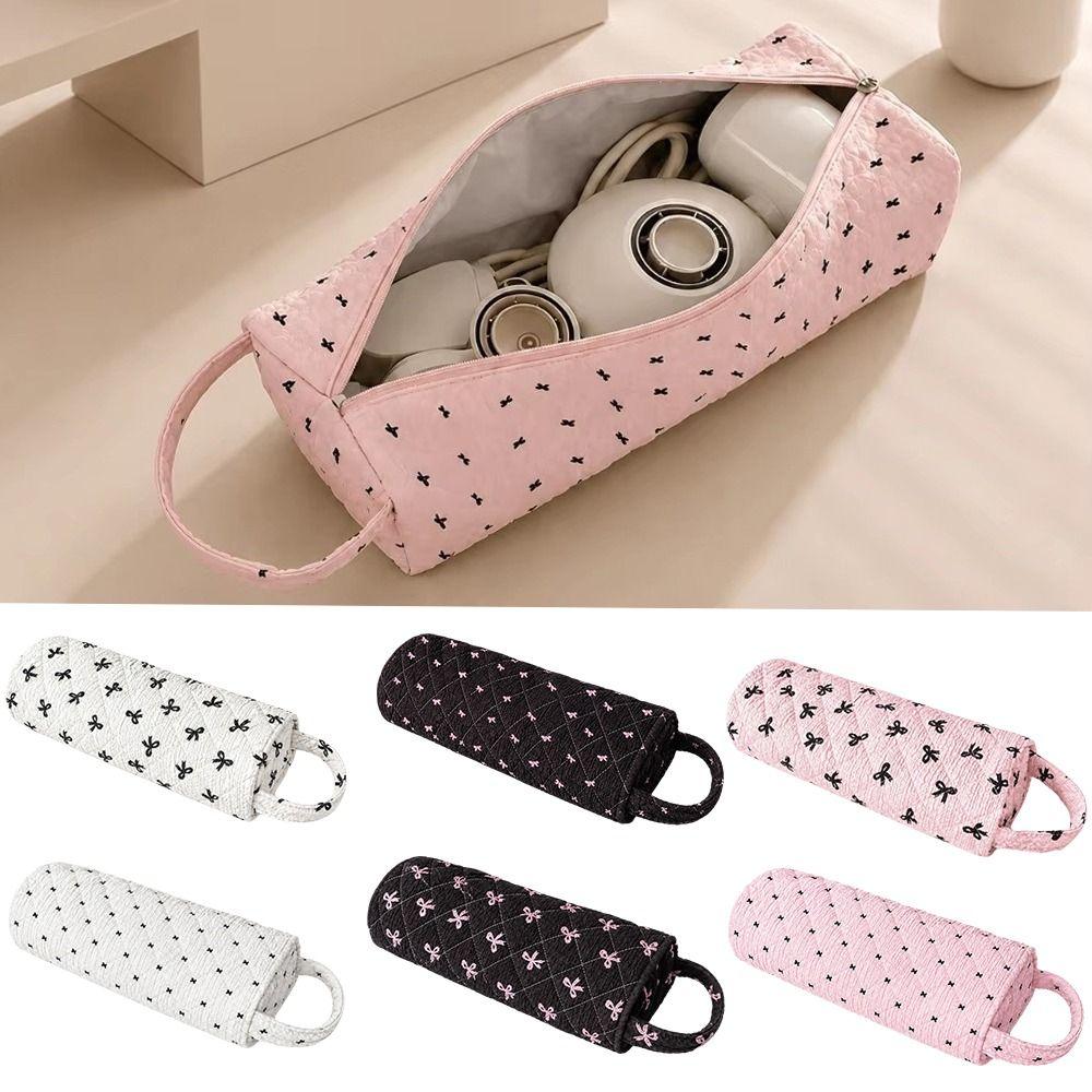 Large Capacity Hair Dryer Storage Bag Dustproof Zipper Curler Storage Bag Multi-Functional With Handle
