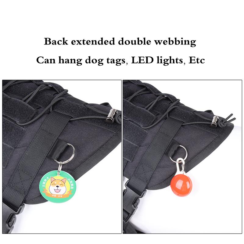 Big Dog Harness Leash Tactical Dog Clothing Waterproof Explosion Proof Tactical Chest Strap Medium and Large Dog Pet Chest Vest