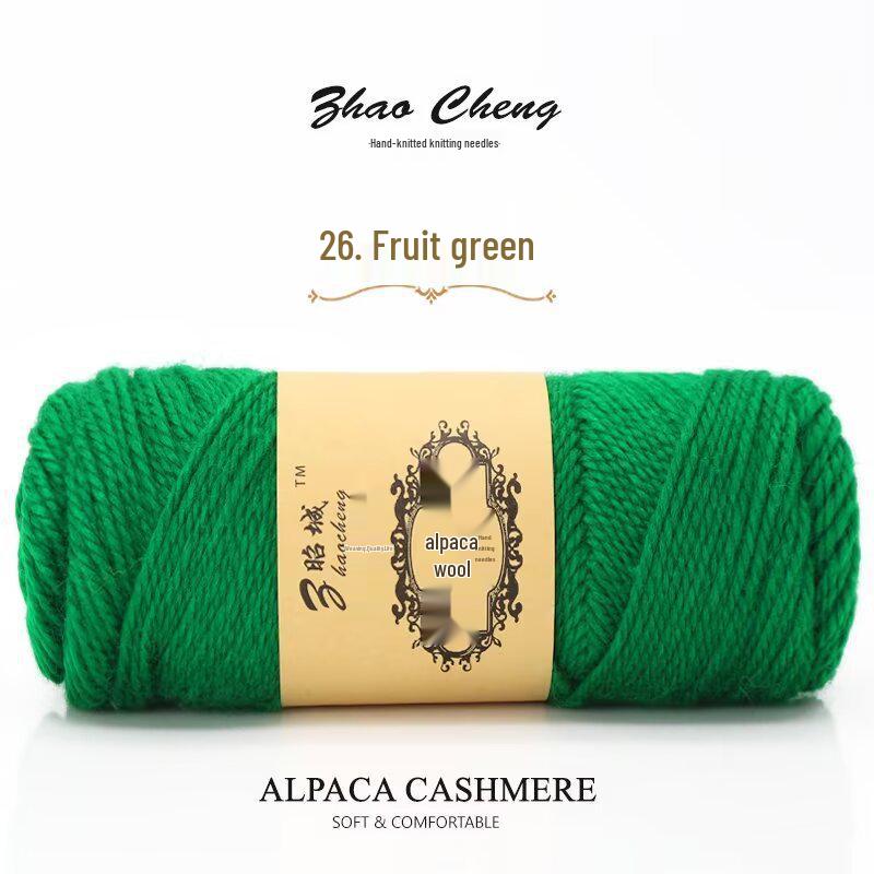 Hand-Knitted Alpaca Wool Scarf Pillow Yarn Ball – Medium-Thick, Soft, DIY Crochet