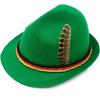 German Alpine Felt Hat Halloween Oktoberfest Neutral Panama Jazz With Feather