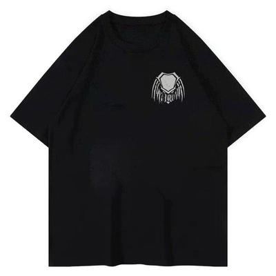 2025 Autumn and Winter Heavy Pure Cotton Horror Character Printed T-shirt Men's and Women's Comfortable and Versatile T-shirt