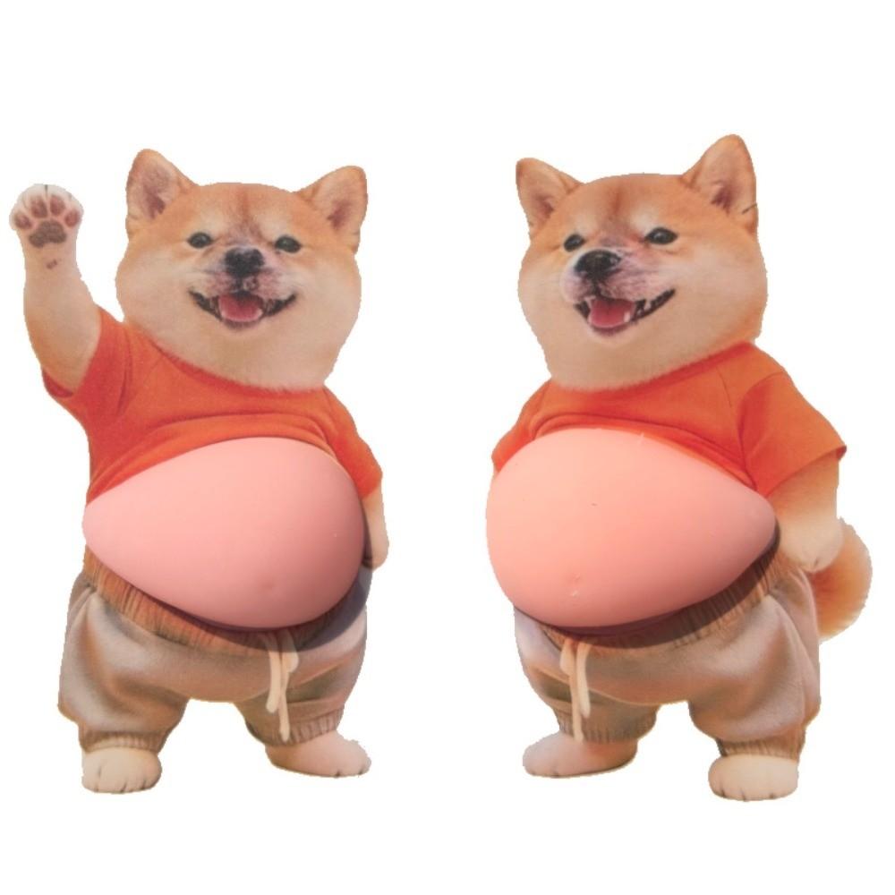 

Chubby Shiba Inu 3D Shiba Inu Stickers Squeezable Dog Belly Sticker Dog Belly Sticker Ultra-soft 3D Cute Puppy Sticker