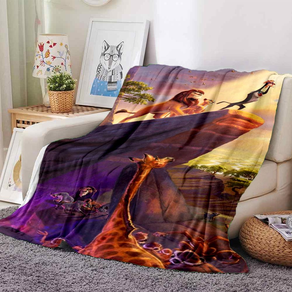 1Pc Lion Celebration Scene Blanket For Couch Bed Plush Cozy Fuzzy Blanket Super Soft Warm Blankets For Fall And Winter 0918267