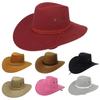 Trilby Cap Cowboy Style Adjustable Wide Brim Jazz Cap Costume Accessory for Horse Riding