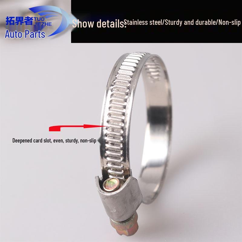 Stainless Steel German-Style Hose Clamp for 13-19mm Pipes (Pack of 10)