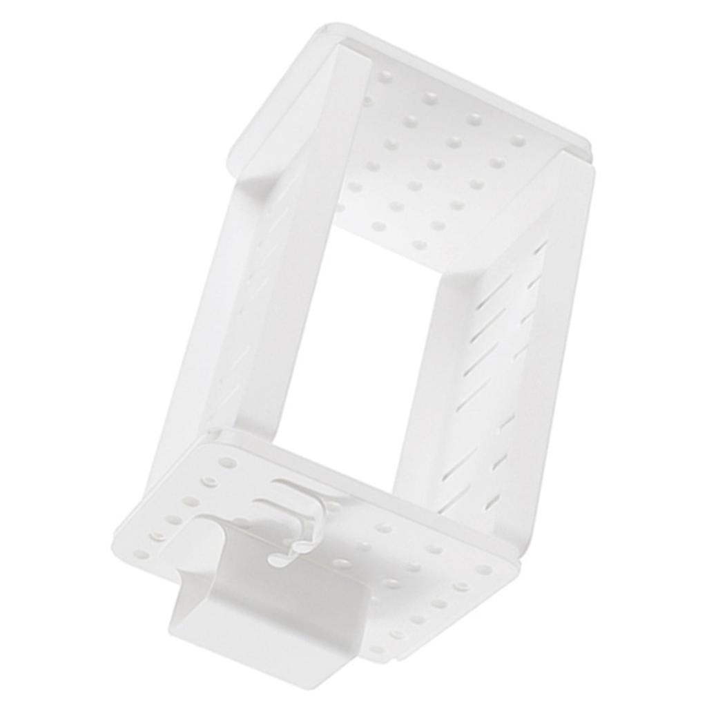 Double Layer Desktop Storage Rack Plastic Makeup Shelf Foldable Office Stationery Organizer