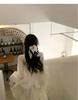 White French Ruffle Long Sleeve Dress: Waist-Defining Fairy Style for Seaside Vacations